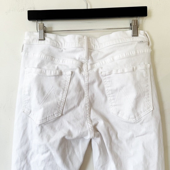 Mother White Mid Rise Dazzler Ankle Jeans in Fairest of them all 30 - Picture 9 of 12